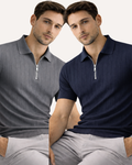 Pack of 2 Drop Needle Zipper Polo