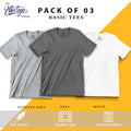 Pack of 3 plain Half sleeves T-Shirt