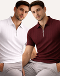 Pack of 2 Drop Needle Zipper Polo