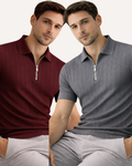 Pack of 2 Drop Needle Zipper Polo
