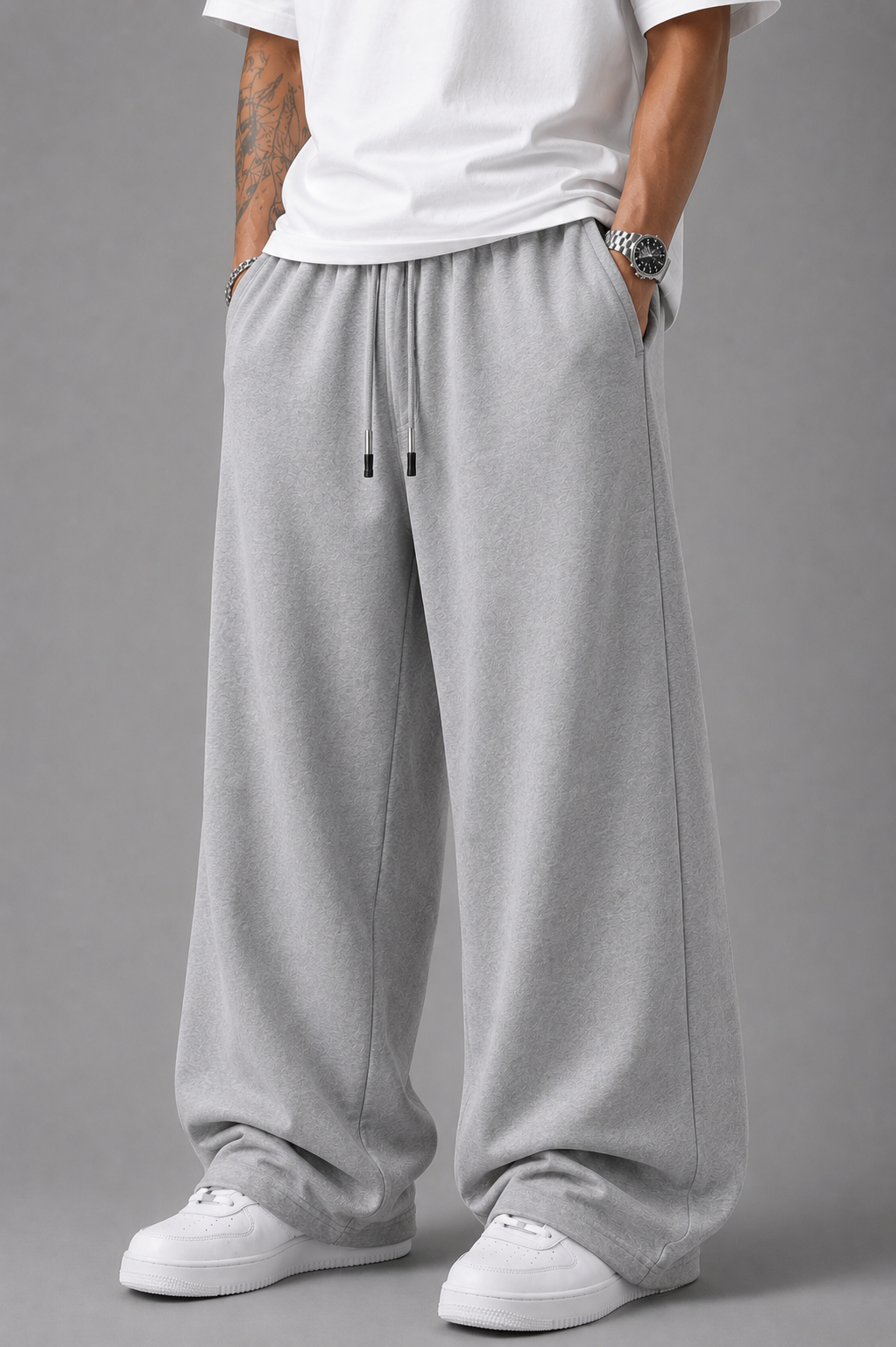 Gray Oversized Baggy Trouser